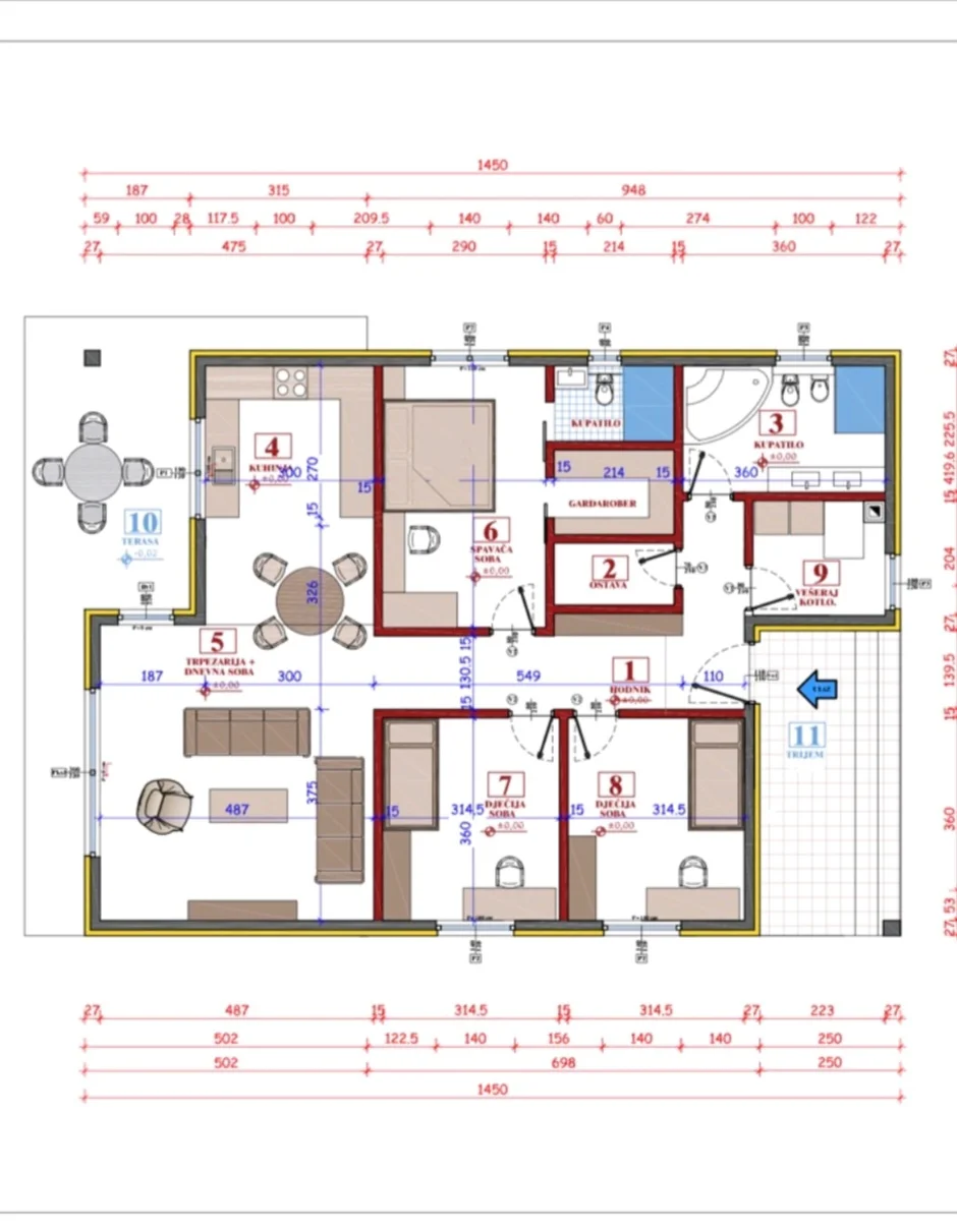 MK 150 - montažna kuća 150m²